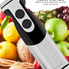 MEGAWISE 3-in-1 Immersion Hand Blender, Powerful Motor & Stainless Steel Stick Blender with 4 Sharp Blades, Whisk & Milk Frother Attachments