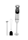 MEGAWISE 3-in-1 Immersion Hand Blender, Powerful Motor & Stainless Steel Stick Blender with 4 Sharp Blades, Whisk & Milk Frother Attachments