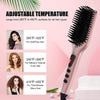 MeGaWise Enhanced Ionic Hair Straightener Brush with Universal Dual Voltage, Anti-Scald Straightening Comb