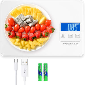 Great Choice Products Digital Kitchen Scale, Usb Rechargeable